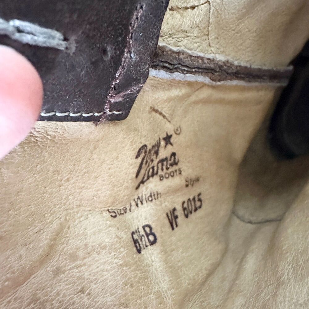 Tony Lama Women's Vaquero Rancho Inlay Snip Toe Western Boot Size 6.5 Chocolate - Picture 11 of 11